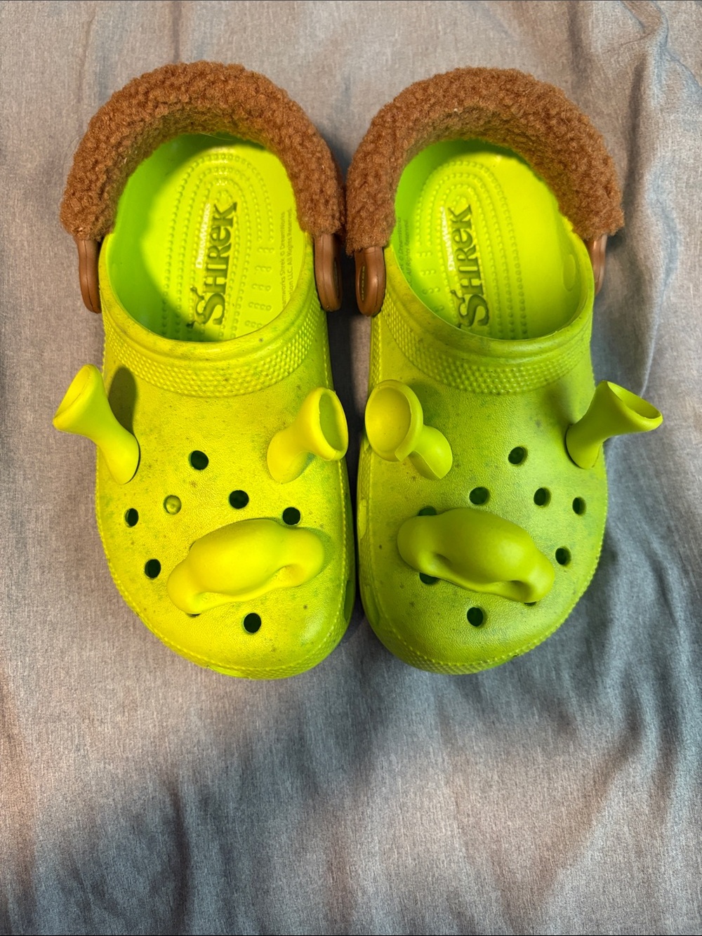 NWOT Limited Edition Shrek x Crocs Dreakworks Fuzzy Clogs